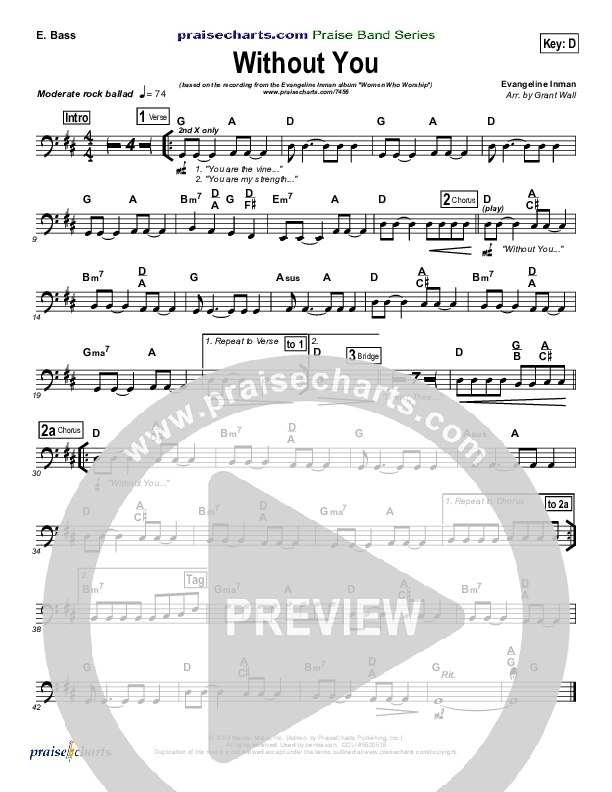 Without You Rhythm Chart (Evangeline Inman)