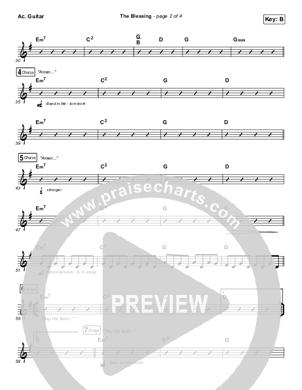 The Blessing (Live) Acoustic Guitar (Elevation Worship / Kari Jobe / Cody Carnes)