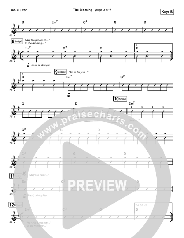 The Blessing (Live) Acoustic Guitar (Elevation Worship / Kari Jobe / Cody Carnes)