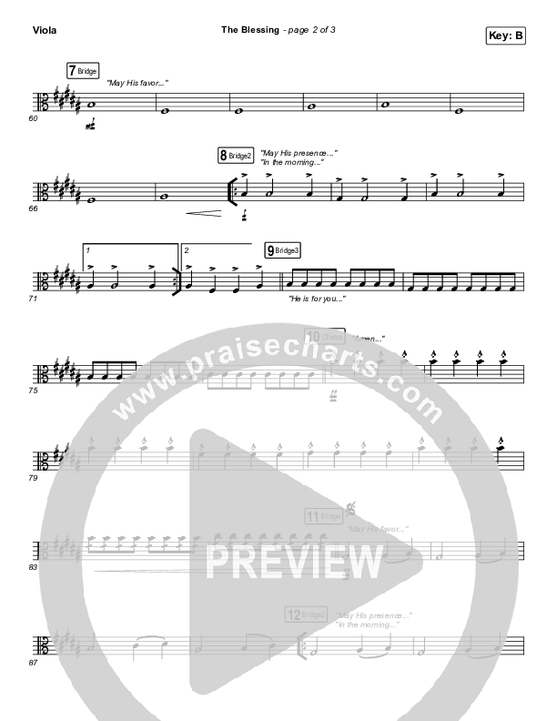 The Blessing (Live) Viola (Elevation Worship / Kari Jobe / Cody Carnes)