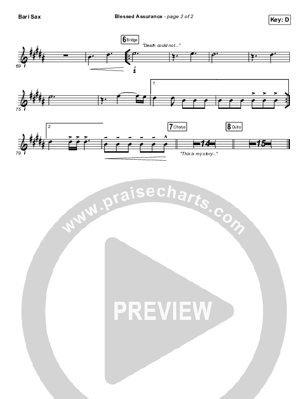 Blessed Assurance Bari Sax (Shane & Shane/The Worship Initiative)