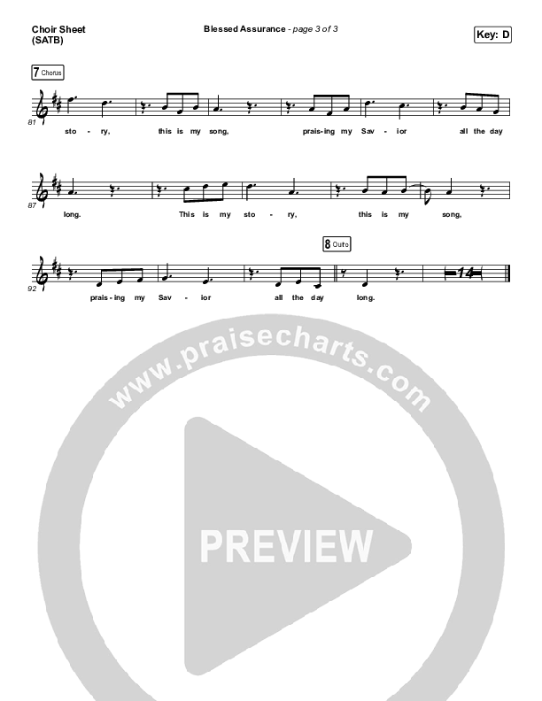 Blessed Assurance Choir Vocals (SATB) (Shane & Shane/The Worship Initiative)