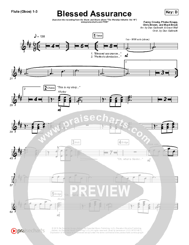 Blessed Assurance Wind Pack (Shane & Shane/The Worship Initiative)