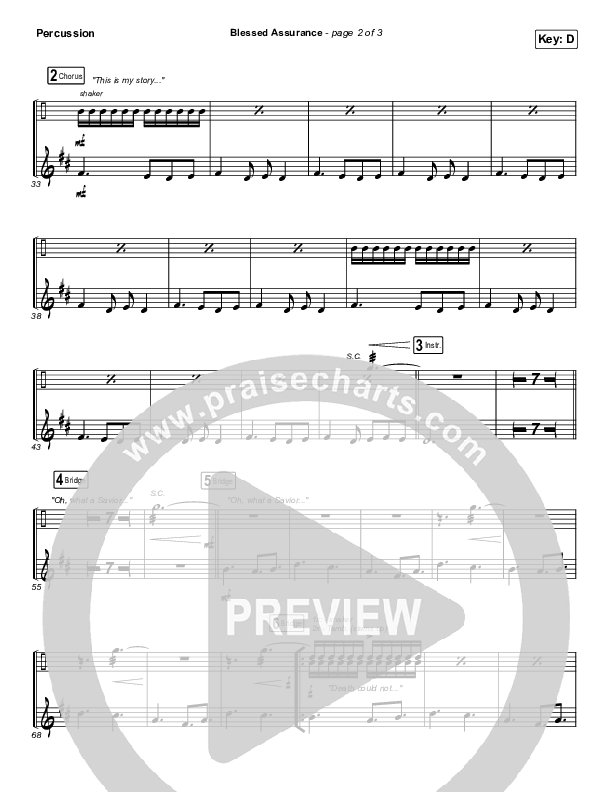 Blessed Assurance Percussion (Shane & Shane/The Worship Initiative)