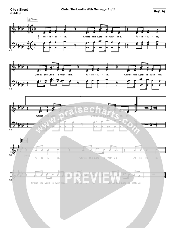 Christ The Lord Is With Me Choir Vocals (SATB) (Steffany Gretzinger / Amanda Lindsey Cook / Wonder Grace Gretzinger)
