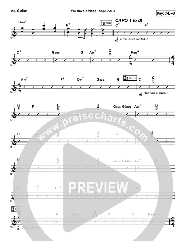 We Have A Place Acoustic Guitar (Evangeline Inman)