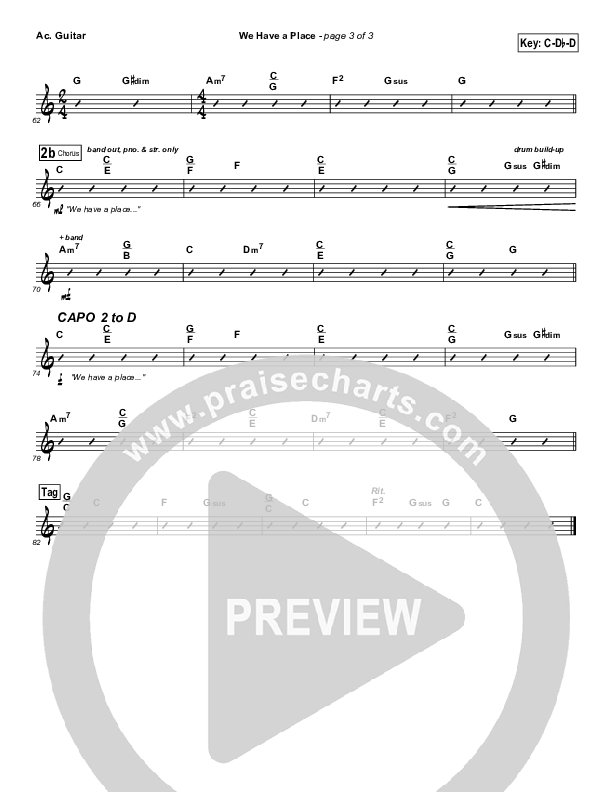 We Have A Place Acoustic Guitar (Evangeline Inman)