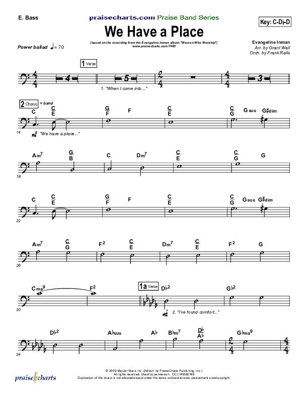 We Have A Place Bass Guitar (Evangeline Inman)