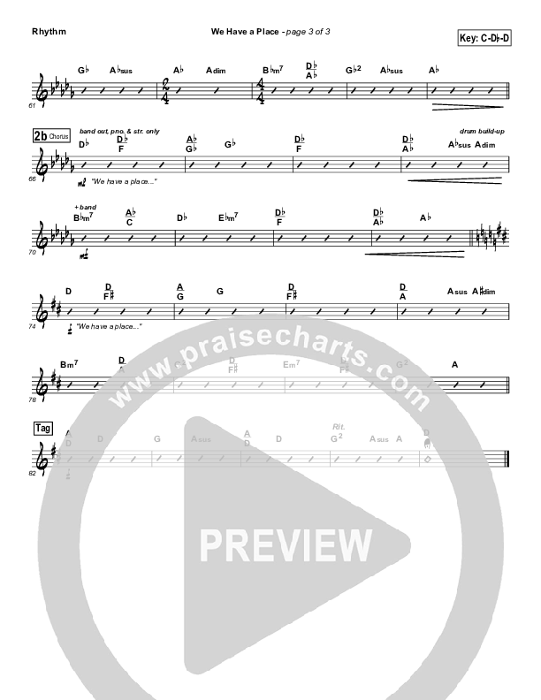 We Have A Place Rhythm Chart (Evangeline Inman)