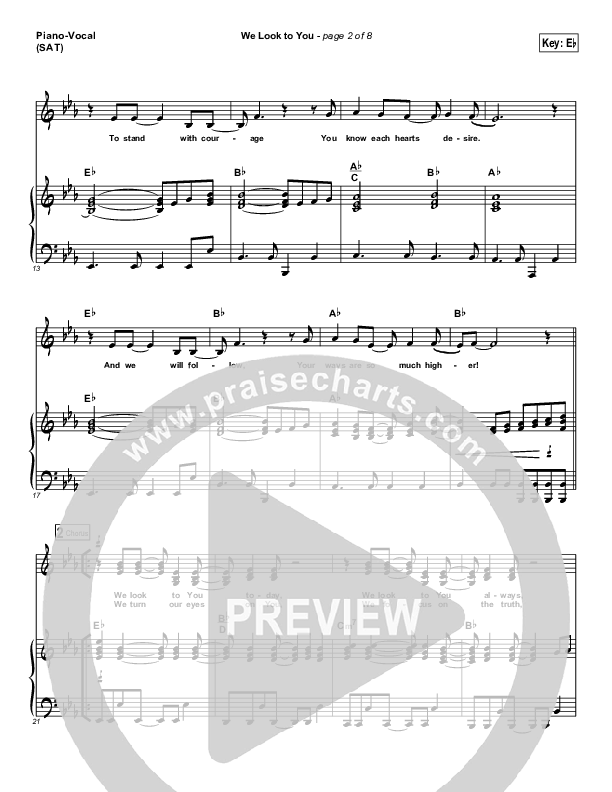 We Look To You Piano/Vocal (SAT) (4Given)