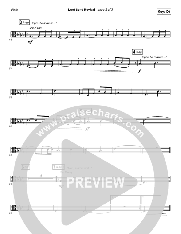 Lord Send Revival (Live) Viola (Hillsong Young & Free)