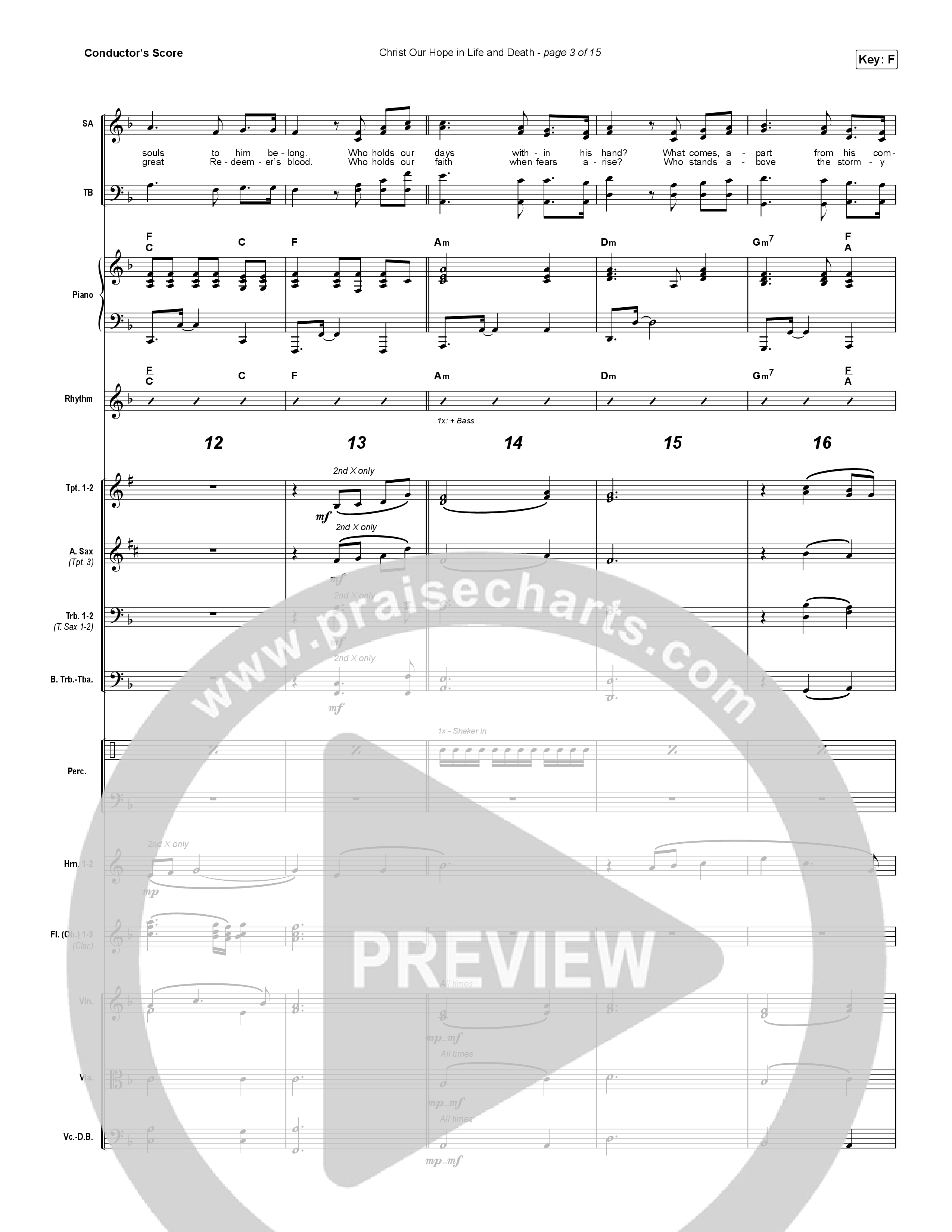 Christ Our Hope In Life And Death (Choral Anthem SATB) Conductor's Score (Matt Papa / Keith & Kristyn Getty / Arr. Luke Gambill)