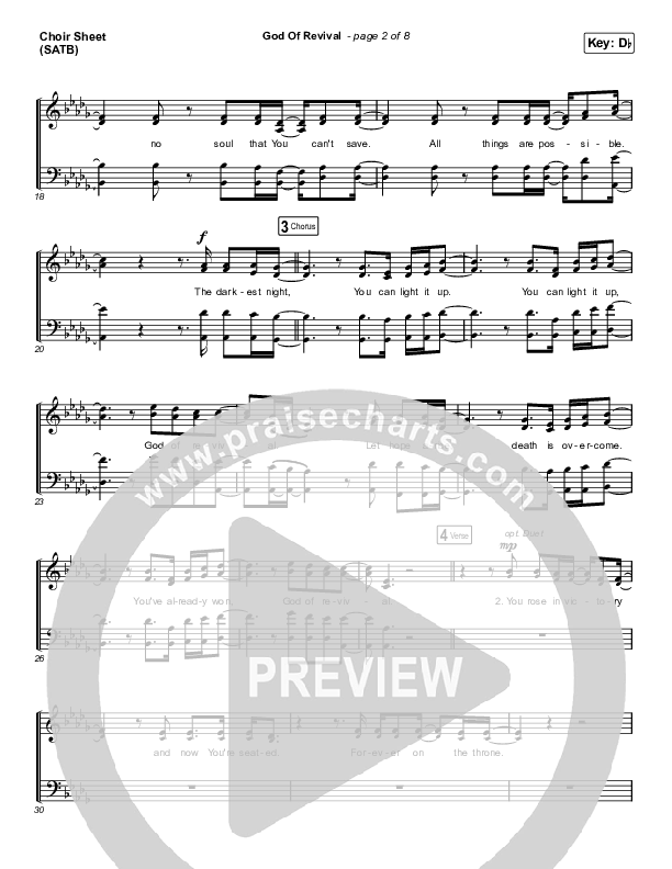 God Of Revival (Choral Anthem SATB) Choir Vocals (SATB) (Bethel Music / Arr. Luke Gambill)