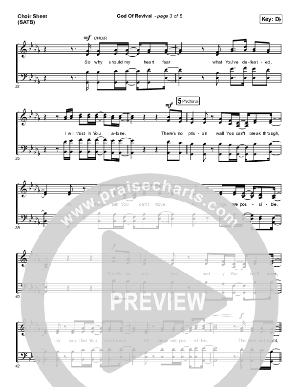 God Of Revival (Choral Anthem SATB) Choir Sheet (SATB) (Bethel Music / Arr. Luke Gambill)