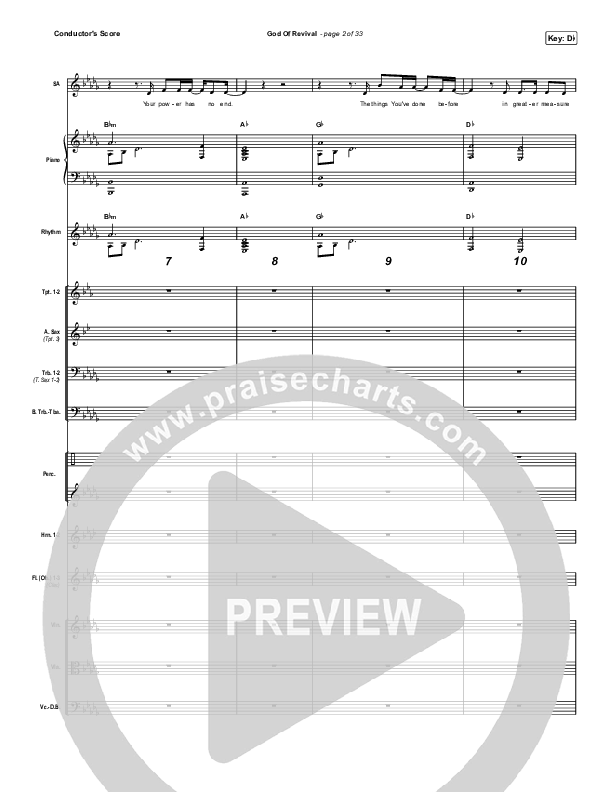 God Of Revival (Choral Anthem SATB) Orchestration (Bethel Music / Arr. Luke Gambill)