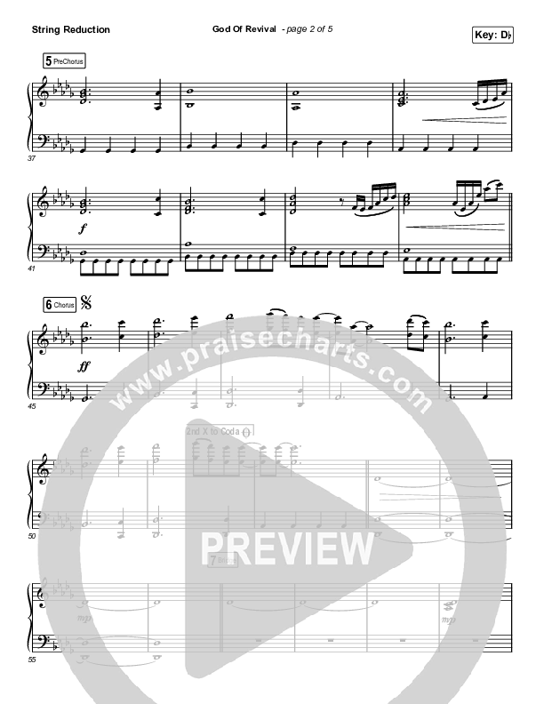God Of Revival (Choral Anthem SATB) String Reduction (Bethel Music / Arr. Luke Gambill)