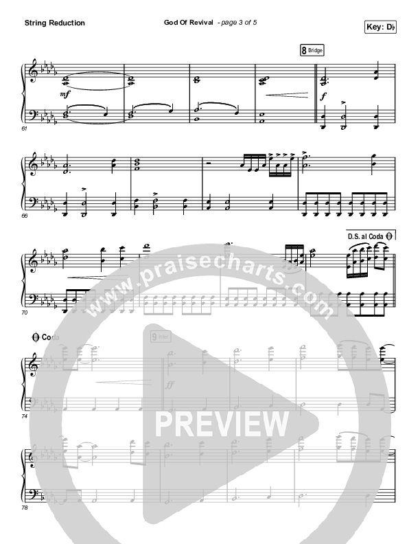 God Of Revival (Choral Anthem SATB) String Reduction (Bethel Music / Arr. Luke Gambill)