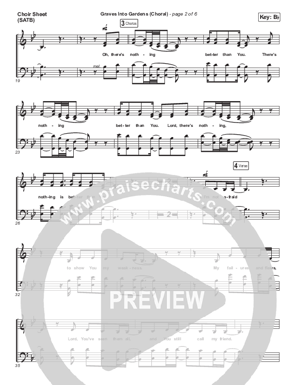 Graves Into Gardens (Choral Anthem SATB) Choir Sheet (SATB) (Elevation Worship / Brandon Lake / Arr. Luke Gambill)