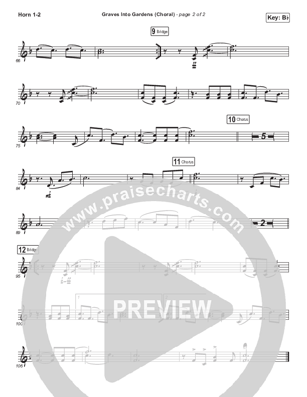 Graves Into Gardens (Choral Anthem SATB) Brass Pack (Elevation Worship / Brandon Lake / Arr. Luke Gambill)