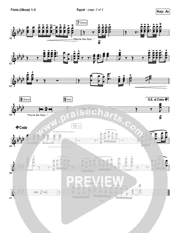 Egypt Flute/Oboe 1/2/3 (Bethel Music / Cory Asbury)