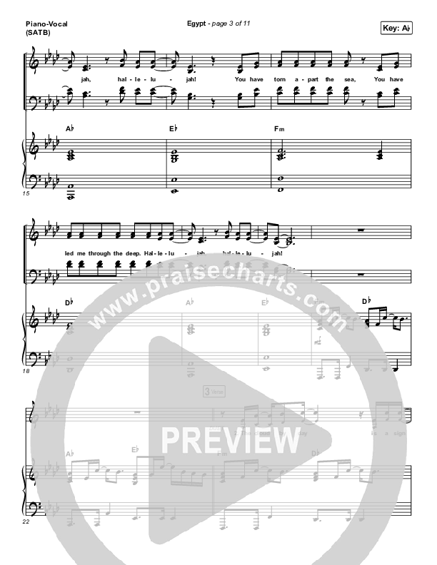 Egypt Piano/Vocal (SATB) (Bethel Music / Cory Asbury)