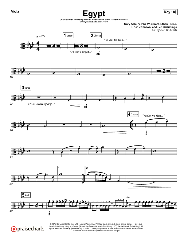 Egypt Viola (Bethel Music / Cory Asbury)