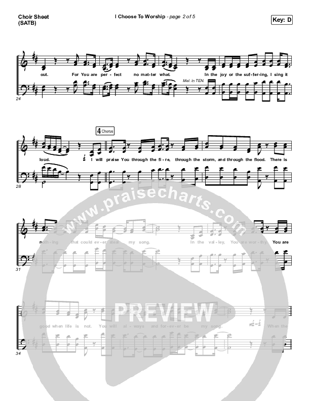 I Choose To Worship Choir Sheet (SATB) (Rend Collective)