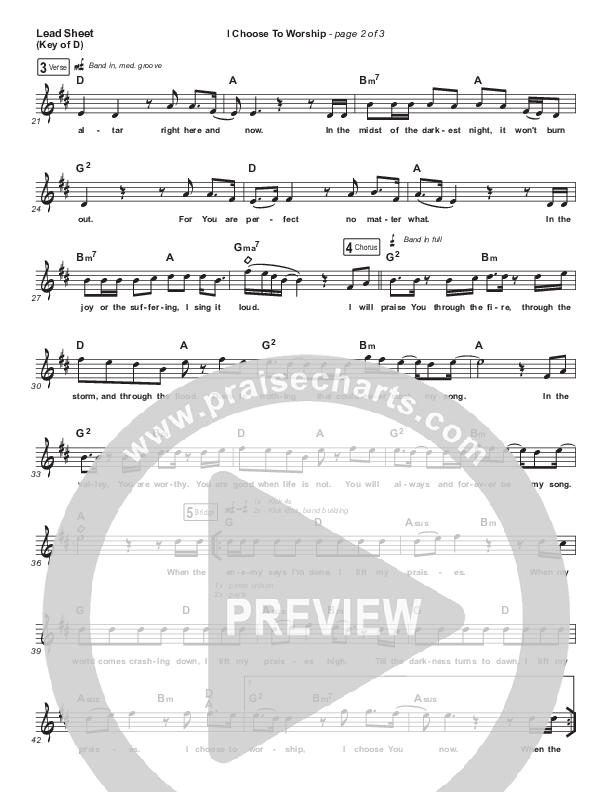 I Choose To Worship Lead Sheet (Melody) (Rend Collective)