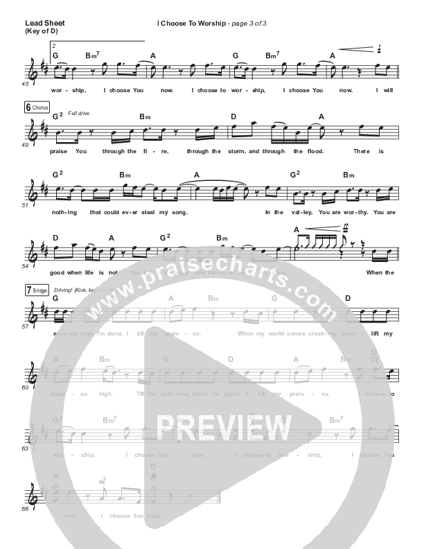 I Choose To Worship Lead Sheet (Melody) (Rend Collective)