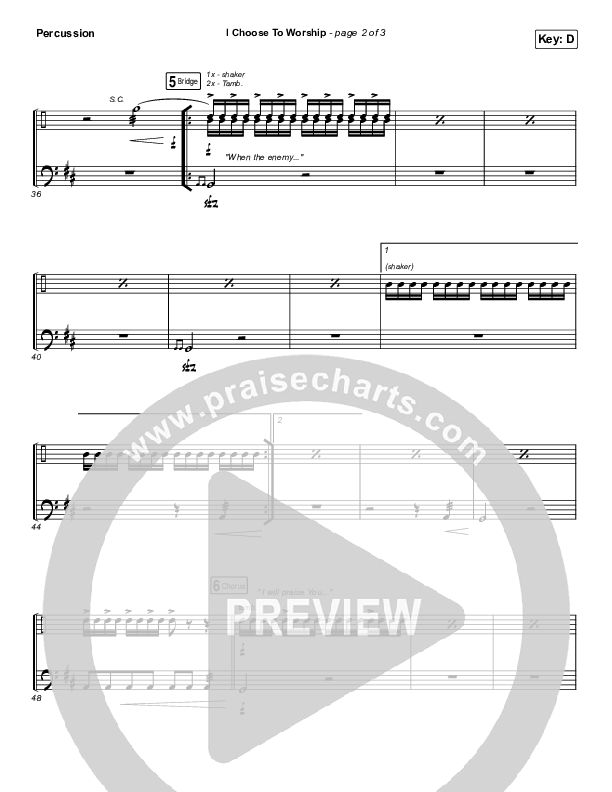 I Choose To Worship Percussion (Rend Collective)