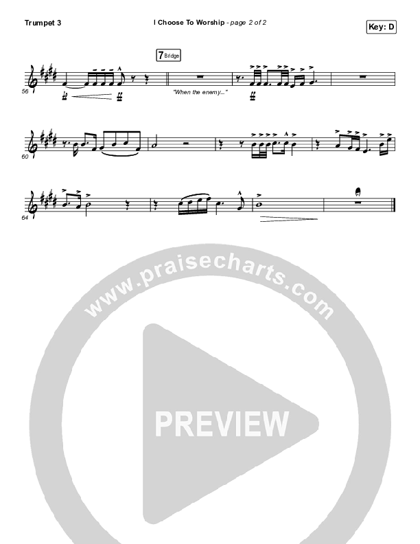 I Choose To Worship Trumpet 3 (Rend Collective)