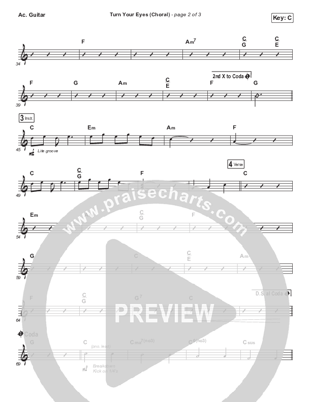 Turn Your Eyes (Choral Anthem SATB) Acoustic Guitar (Sovereign Grace / Arr. Luke Gambill)