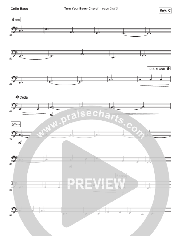 Turn Your Eyes (Choral Anthem SATB) Cello/Bass (Sovereign Grace / Arr. Luke Gambill)