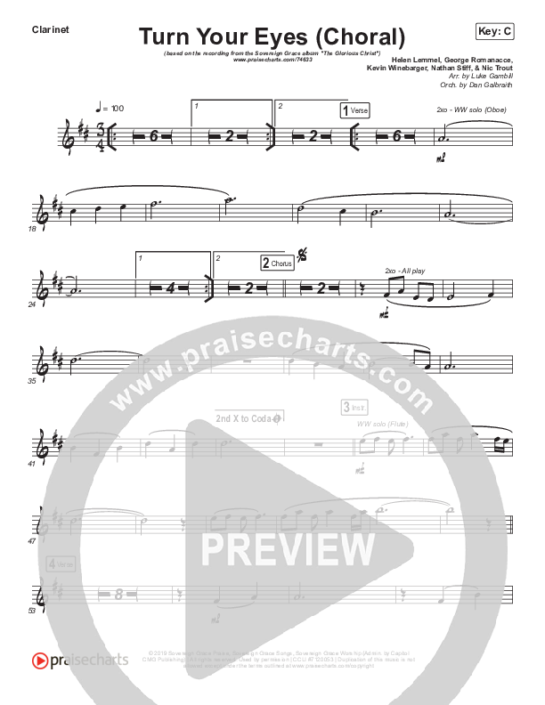 Turn Your Eyes (Choral Anthem SATB) Wind Pack (Sovereign Grace / Arr. Luke Gambill)