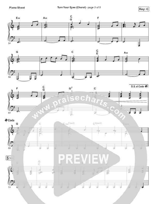 Turn Your Eyes (Choral Anthem SATB) Piano Sheet (Sovereign Grace / Arr. Luke Gambill)