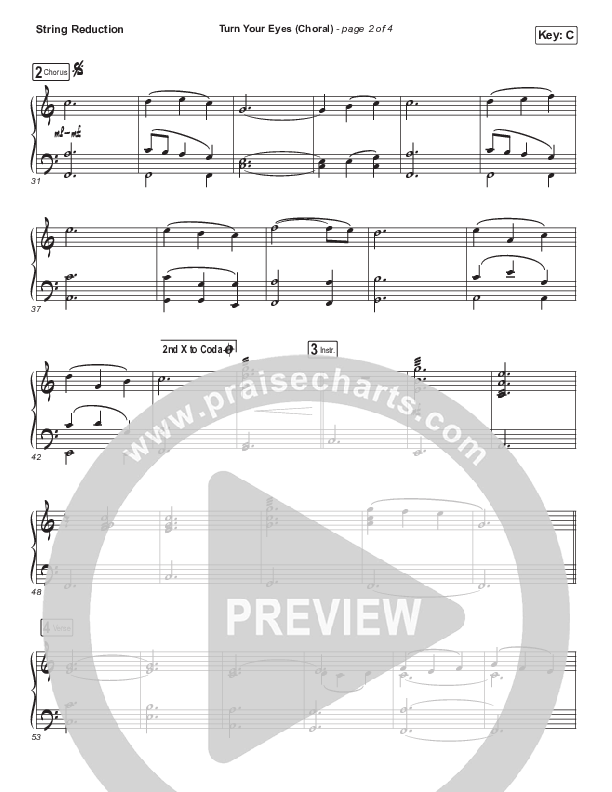 Turn Your Eyes (Choral Anthem SATB) String Pack (Sovereign Grace / Arr. Luke Gambill)