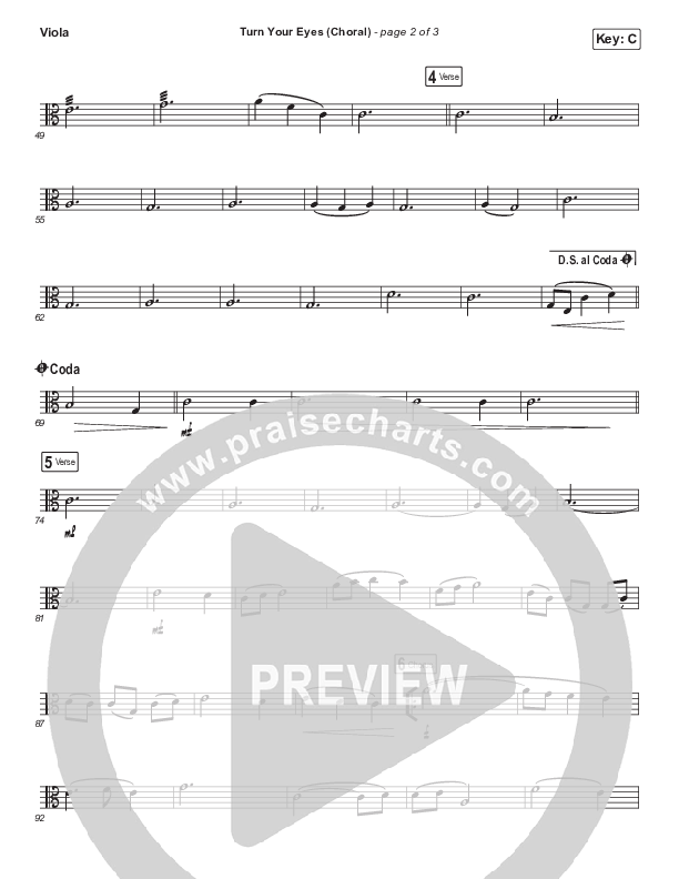 Turn Your Eyes (Choral Anthem SATB) Viola (Sovereign Grace / Arr. Luke Gambill)