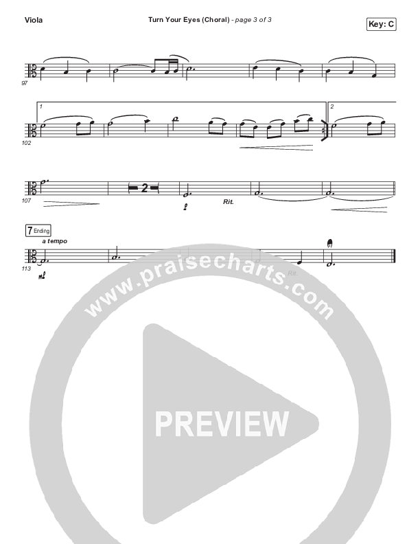 Turn Your Eyes (Choral Anthem SATB) Viola (Sovereign Grace / Arr. Luke Gambill)
