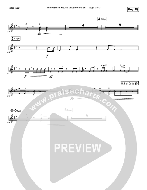 The Father's House (Choral Anthem SATB) Bari Sax (Cory Asbury / Arr. Luke Gambill)
