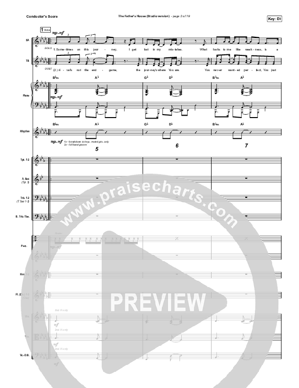 The Father's House (Choral Anthem SATB) Conductor's Score (Cory Asbury / Arr. Luke Gambill)