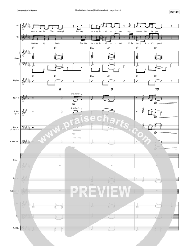The Father's House (Choral Anthem SATB) Conductor's Score (Cory Asbury / Arr. Luke Gambill)