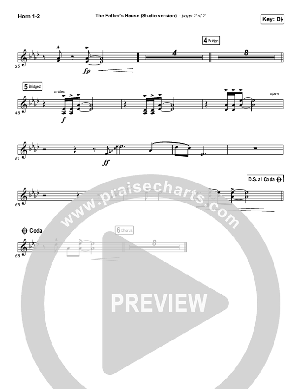 The Father's House (Choral Anthem SATB) French Horn 1/2 (Cory Asbury / Arr. Luke Gambill)