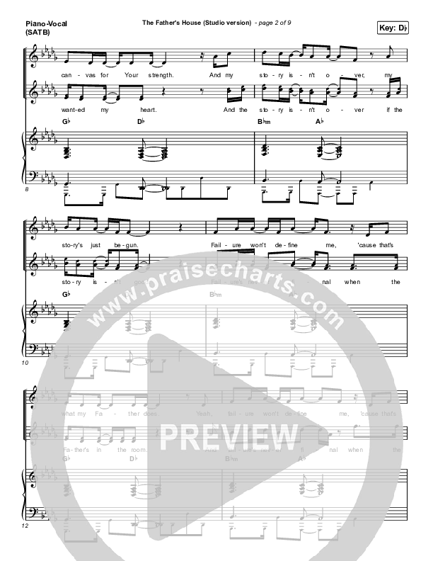 The Father's House (Choral Anthem SATB) Piano/Vocal Pack (Cory Asbury / Arr. Luke Gambill)
