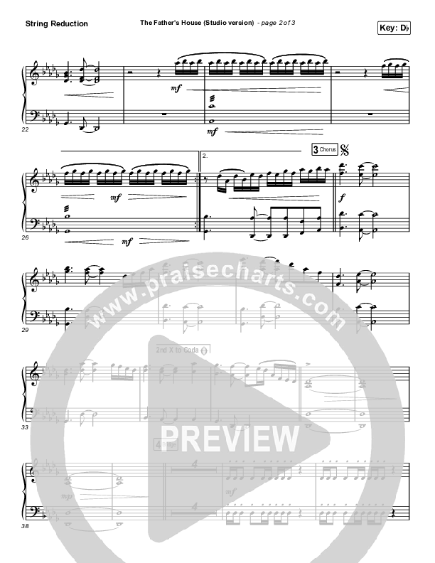 The Father's House (Choral Anthem SATB) String Reduction (Cory Asbury / Arr. Luke Gambill)