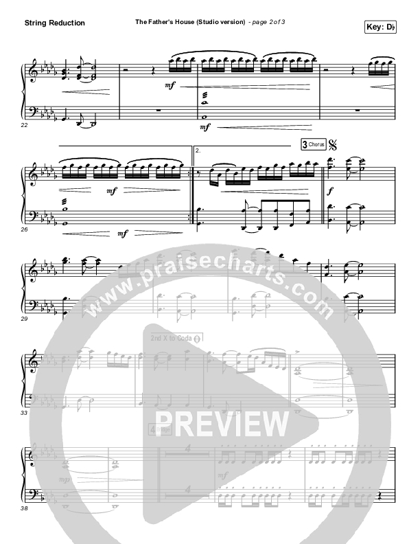 The Father's House (Choral Anthem SATB) String Reduction (Cory Asbury / Arr. Luke Gambill)
