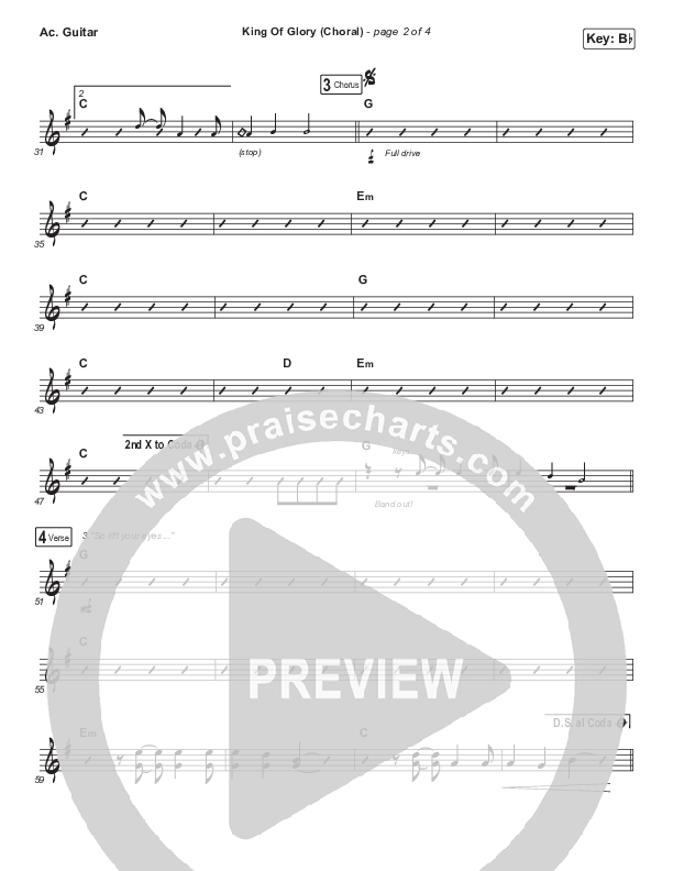King Of Glory (Choral Anthem SATB) Acoustic Guitar (Passion / Arr. Luke Gambill)