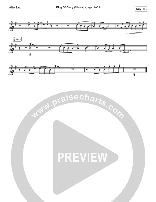 King Of Glory (Choral Anthem SATB) Alto Sax (Passion / Arr. Luke Gambill)