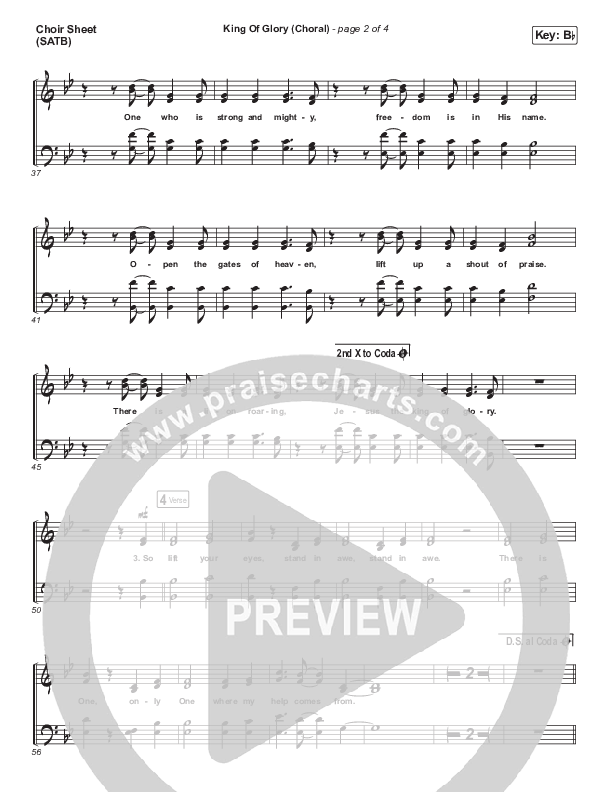 King Of Glory (Choral Anthem SATB) Choir Sheet (SATB) (Passion / Arr. Luke Gambill)
