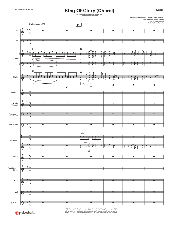 King Of Glory (Choral Anthem SATB) Orchestration (Passion / Arr. Luke Gambill)