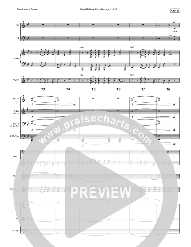 King Of Glory (Choral Anthem SATB) Conductor's Score (Passion / Arr. Luke Gambill)